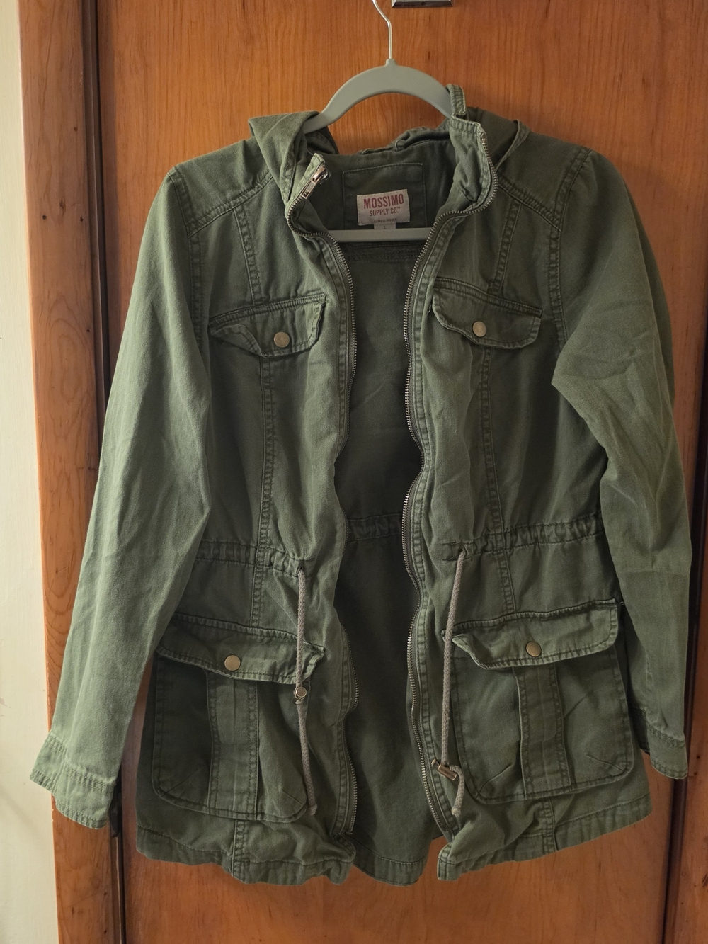 Mossimo Supply Co. Olive Green Utility Jacket with Hood